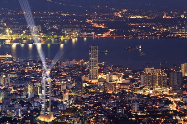 مدينة جورج تاون في جزيرة بينانج ماليزيا
